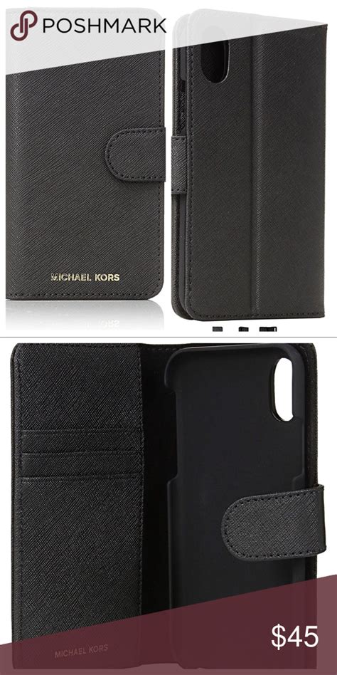 iphone x leather case saffiano michael kors|Michael Kors Saffiano Leather Folio for Apple iPhone X .